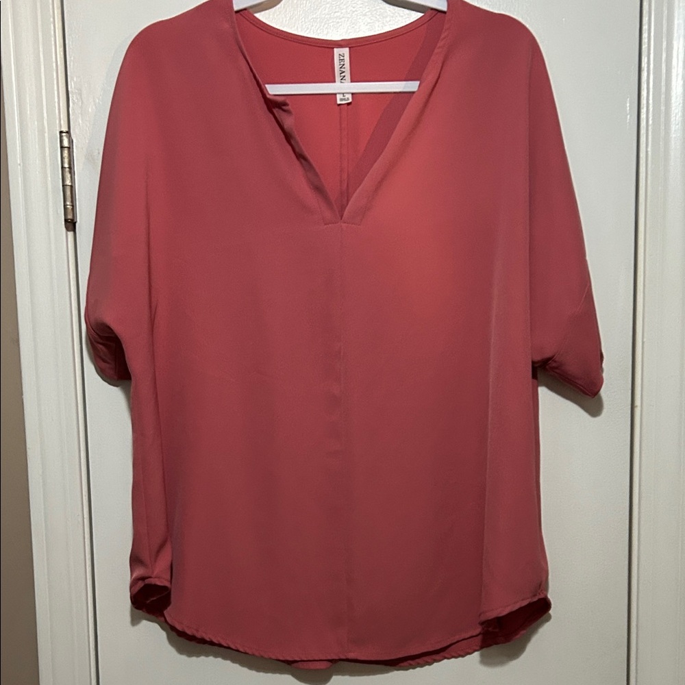 BOGO free - Zenana Rose Pink blouse